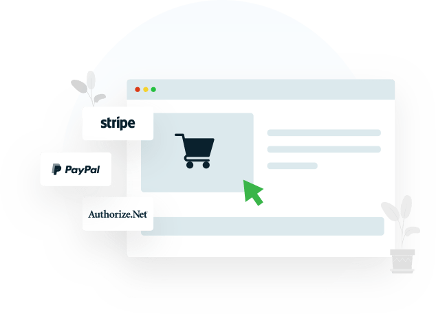 paypal, stripe, authorize.net- payment methods